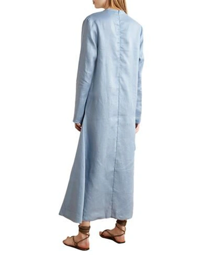 Shop Albus Lumen Woman Maxi Dress Pastel Blue Size 4 Linen