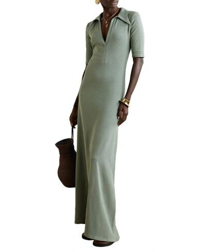 Shop Albus Lumen Long Dresses In Light Green