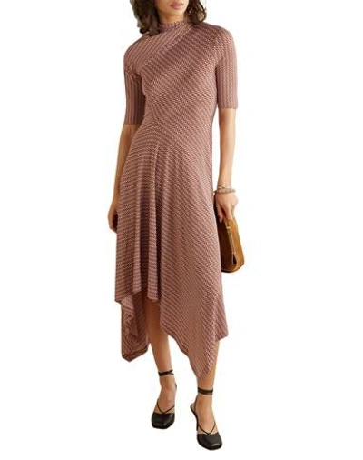 Shop Rosetta Getty Woman Mini Dress Brown Size L Viscose, Elastane