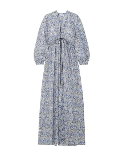 Shop Nackiyé Woman Overcoat & Trench Coat Pastel Blue Size 2 Cotton