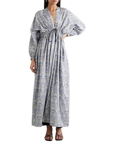 Shop Nackiyé Woman Overcoat & Trench Coat Pastel Blue Size 2 Cotton