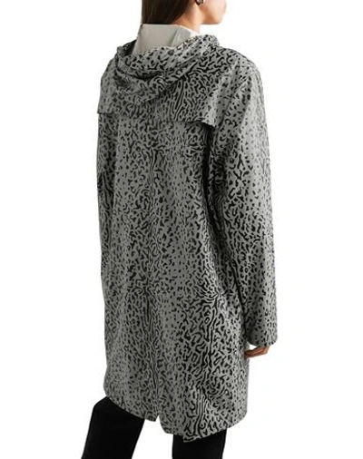 Shop Rains Woman Overcoat Grey Size Xxs/xs Polyester, Polyurethane