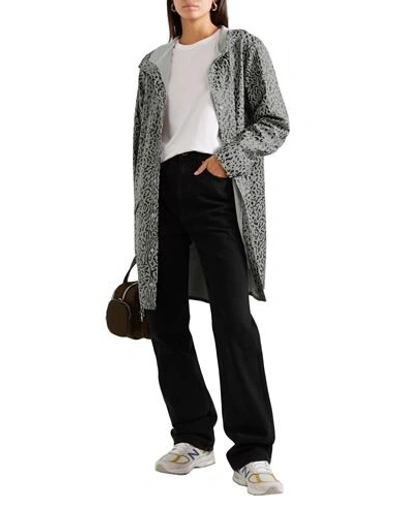 Shop Rains Woman Overcoat Grey Size Xxs/xs Polyester, Polyurethane