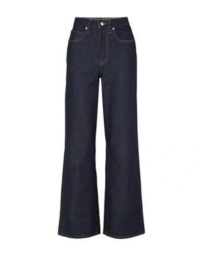 Shop King & Tuckfield Woman Jeans Blue Size 24 Cotton