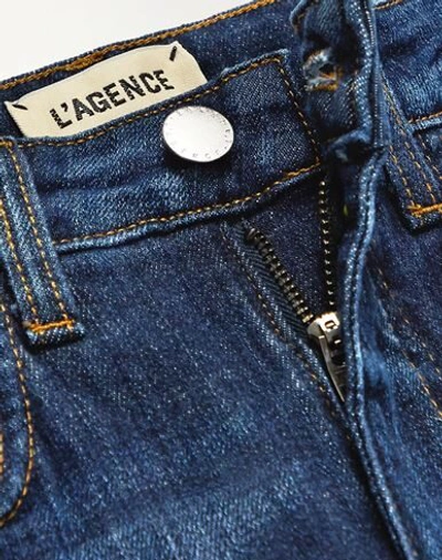Shop L Agence L'agence Woman Jeans Blue Size 30 Cotton, Polyester, Elastane