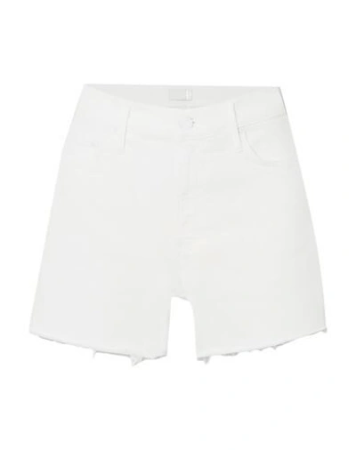 Shop Mother Denim Shorts In White