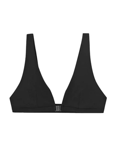 Shop Ganni Bikini Tops In Black