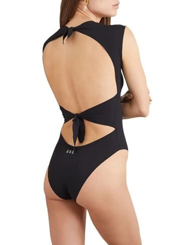Shop Ack One-piece Swimsuits In Bl