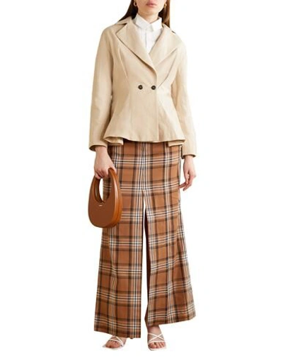 Shop Palmer Harding Palmer//harding Woman Blazer Beige Size 6 Linen, Cotton