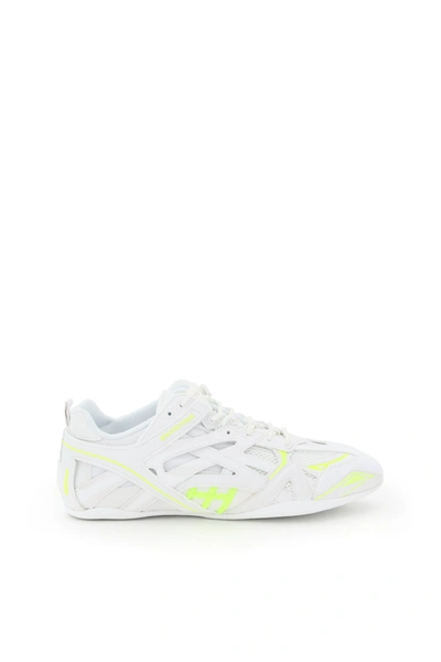 Shop Balenciaga Drive Sneakers In White Fluo Yellow