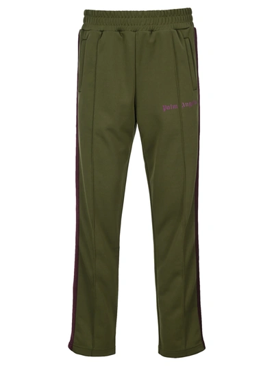 Shop Palm Angels Track Pants In Military Purple