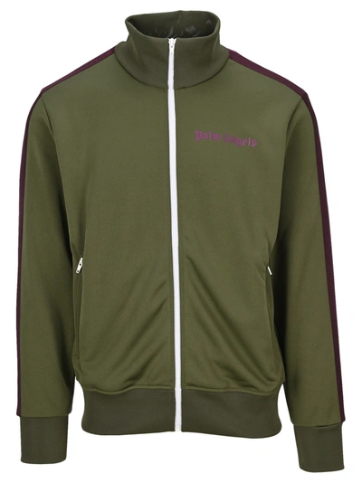 Shop Palm Angels College Track Jacket In Military Purple