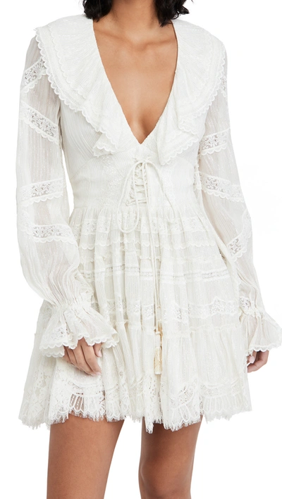 Shop Rococo Sand Short Dress In Off White
