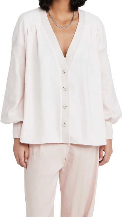 Shop Adeam Poppy Cardigan In Powder Pink