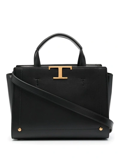 Shop Tod's Medium Signature Tote Bag In Black