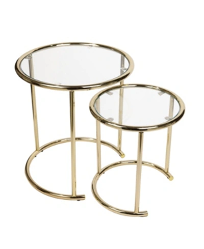 Shop Danya B . Nested Round End Side Tables - Set Of 2 In Gold