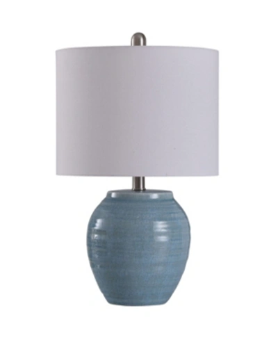 Shop Stylecraft Crackle Table Lamp In Blue