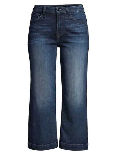 Shop Jen7 By 7 For All Mankind Women's Crop Wide-leg Jeans In Cambridge Dark