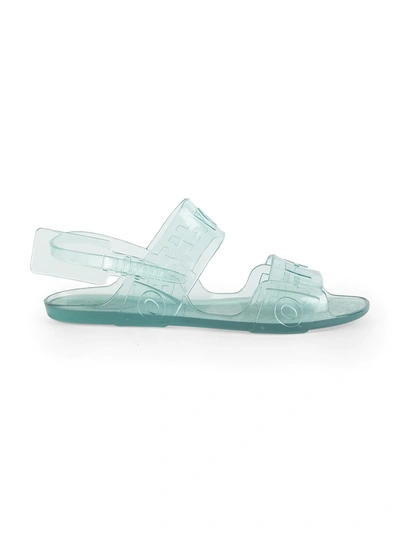 Shop Off-white Women's Zip-tie Jelly Slingback Sandals In Light Blue
