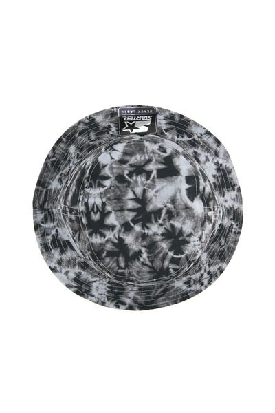 Shop Marcelo Burlon County Of Milan Starter Cross Tie-dye Bucket Hat In Grey,black