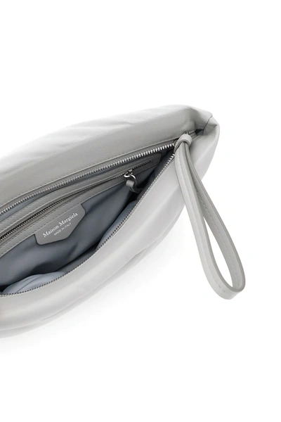 Shop Maison Margiela Glam Slam Leather Clutch In Grey