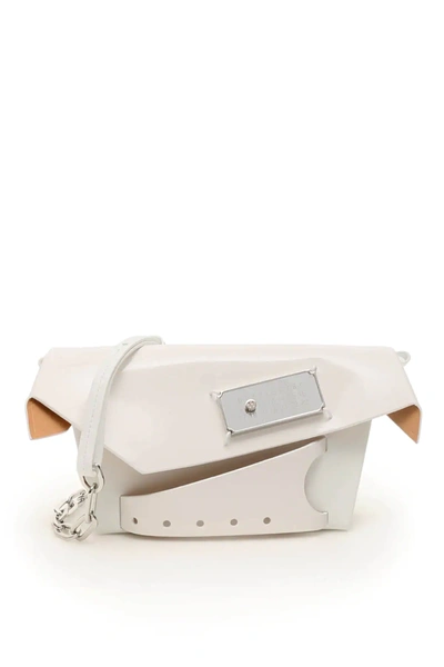 Shop Maison Margiela Small Snatched Bag In White