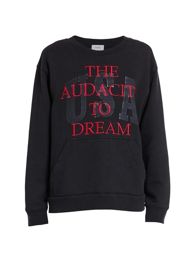 Shop Rhude Men's Dreamers Cotton Hoodie Sweatshirt In Black