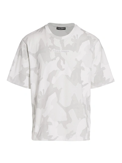 Shop Dolce & Gabbana Camo Cotton T-shirt In Variante Abbinata