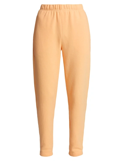 Shop A.l.c Roger Tapered Cotton Sweatpants In Apricot