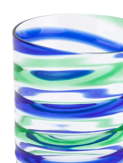 Shop Carlo Moretti Striped Drinking Glass In Blue