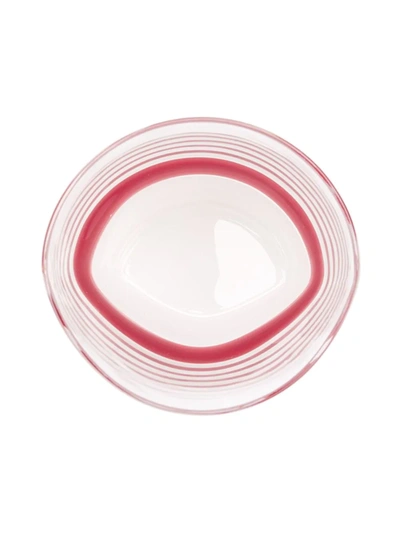 Carlo Moretti Striped Glass In Red