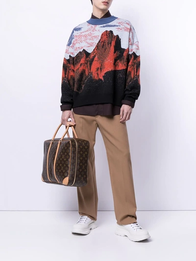 Pre-owned Louis Vuitton 2010  Sirius 45 Holdall In Brown