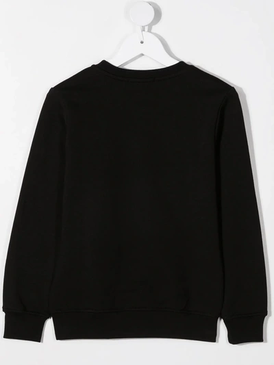 Shop Msgm Logo Patch Sweatshirt In Black