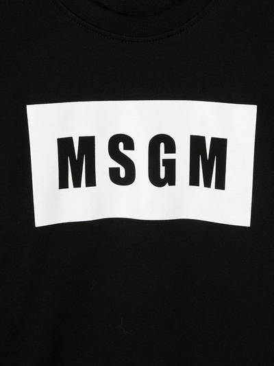 Shop Msgm Logo Patch Sweatshirt In Black