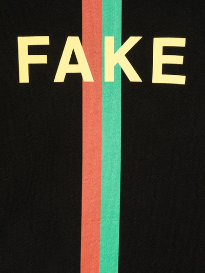Shop Gucci Fake/not-print Sweatshirt In Black