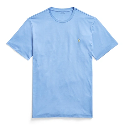 Shop Polo Ralph Lauren Jersey Crewneck T-shirt In Cabana Blue