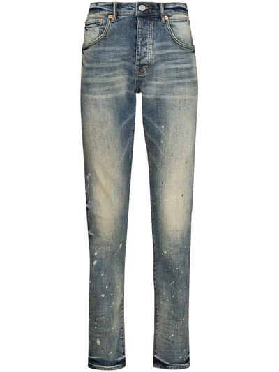 Purple Brand Blue P002 Vintage Spotted Tapered Jeans | ModeSens