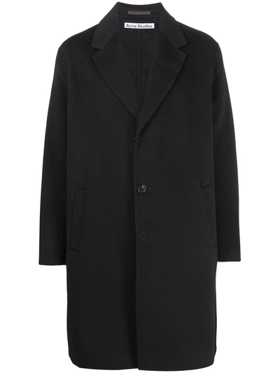 Shop Acne Studios Double-faced Wool Coat In Black
