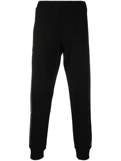 Shop Alexander Mcqueen Side-stripe Track Pants In Black