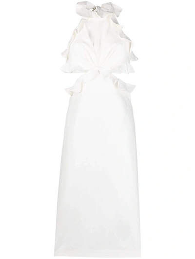 Shop Zimmermann The Lovestruck Ruffle Detail Midi Dress In White