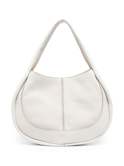 Shop Tod's Small Shirt Tote Bag In White