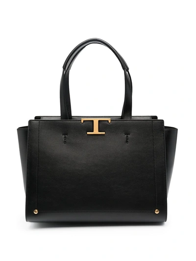 Shop Tod's Large Signature Tote Bag In Black