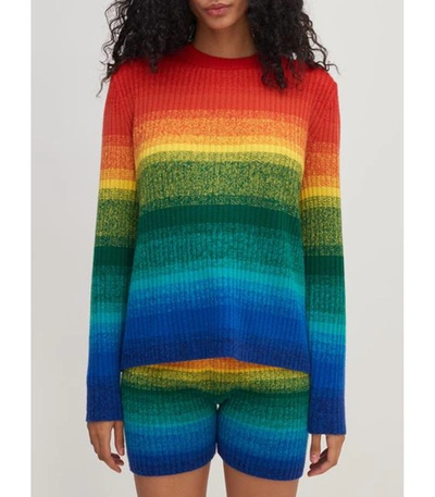 Shop The Elder Statesman Morph Stripe Sweater In Multicolor