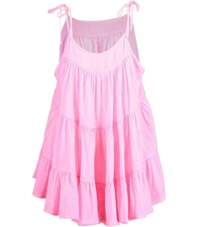 Shop Honorine Flamingo Shoulder Tie Mini Dress