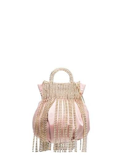 Shop Rosantica Follie Crystal-fringed Tote Bag In Pink