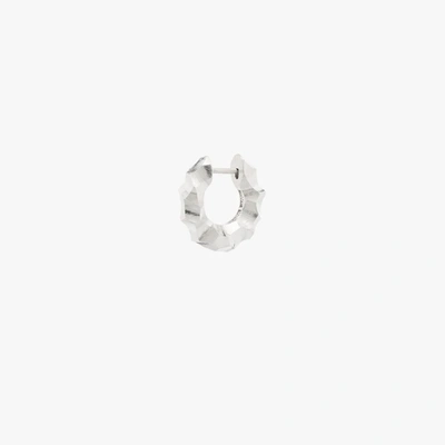 All Blues Almost Sterling Silver Single Hoop Earring In Silver