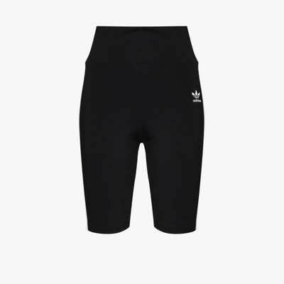 Shop Adidas Originals Trefoil 3-stripe Cycling Shorts In Black