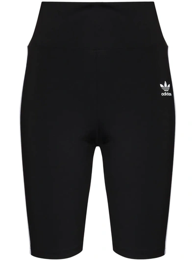 Shop Adidas Originals Three-stripe Detail Shorts In Black