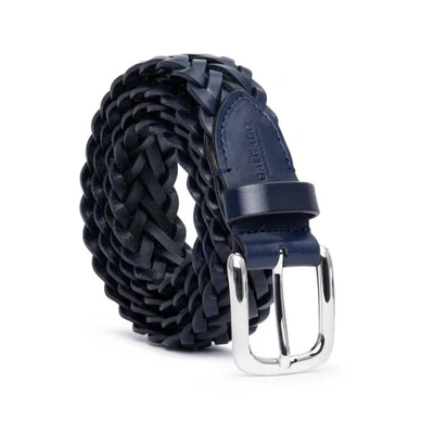 Shop Dalgado Hand-braided Leather Belt Blue Gianfranco