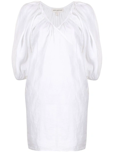 Shop Mara Hoffman Coellta Mini Wrap Dress In White